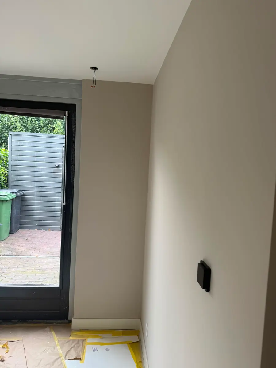 Geschilderde muur met deur